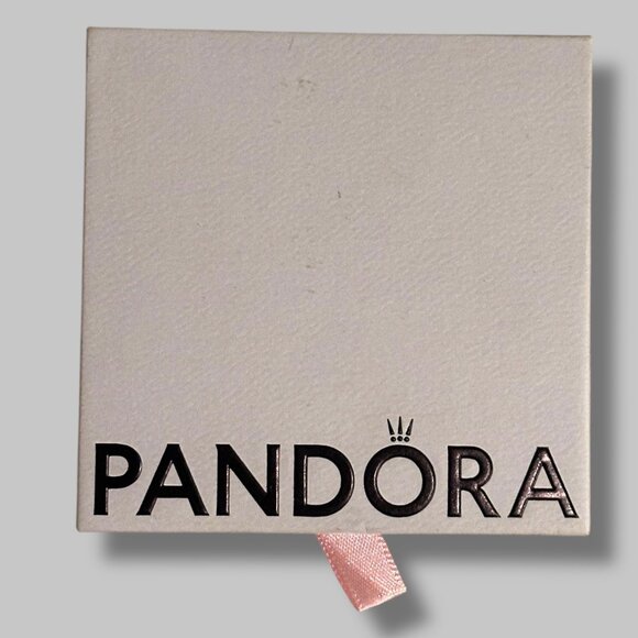 Pandora Heart Charm Sterling Silver Bangle Bracelet, w/Graduation Cap Charm, Wit - Picture 2 of 16